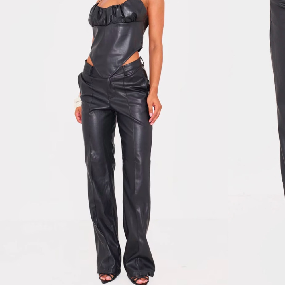 Pretty Little Thing Black Faux Leather Pants